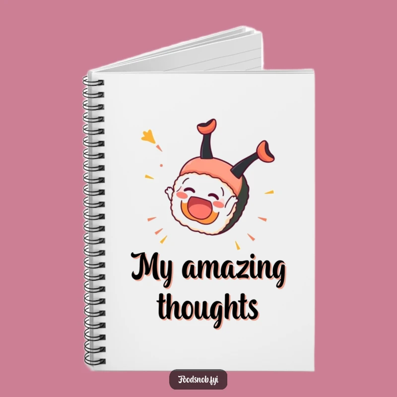 Funny Sushi Somersault Notebook: Joyful Roll Journal - Gift Idea