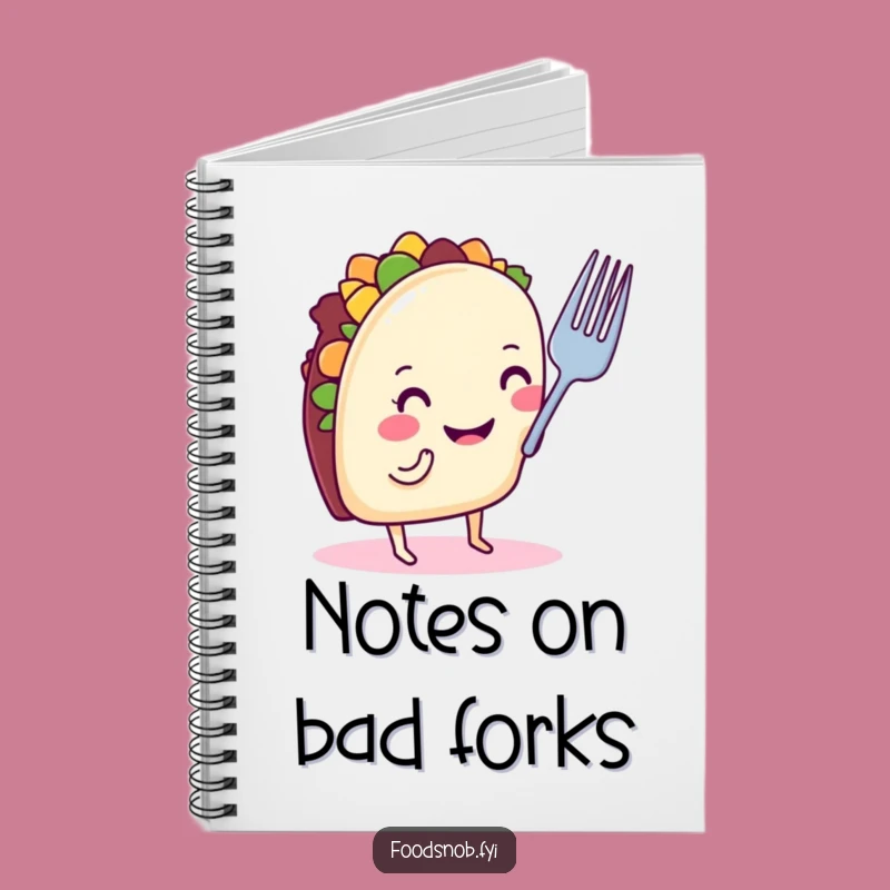 Funny Taco Critiquing Fork Notebook: Hilarious Journal & Gift