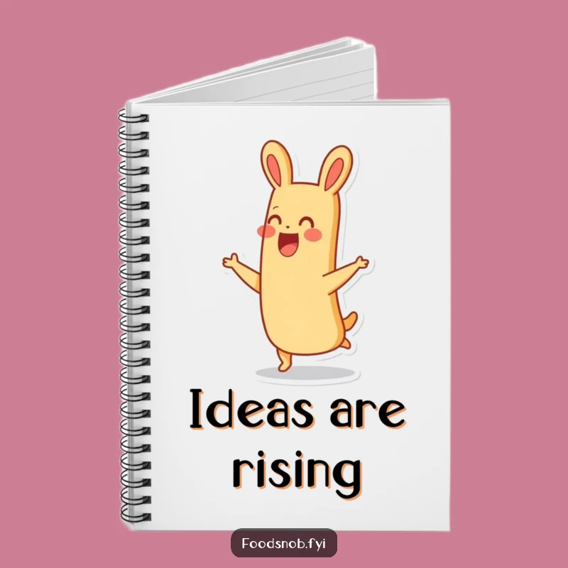 Funny Hopping Baguette Notebook: Jot Down Happy Thoughts and Ideas