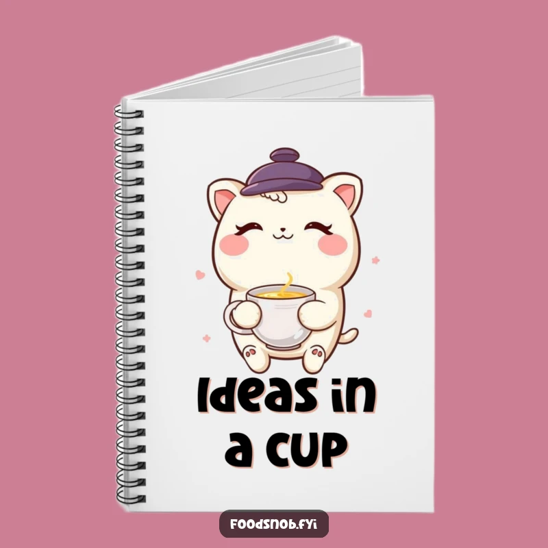 Funny Boba Tea Wink Notebook - Playful Drink Journal Gift