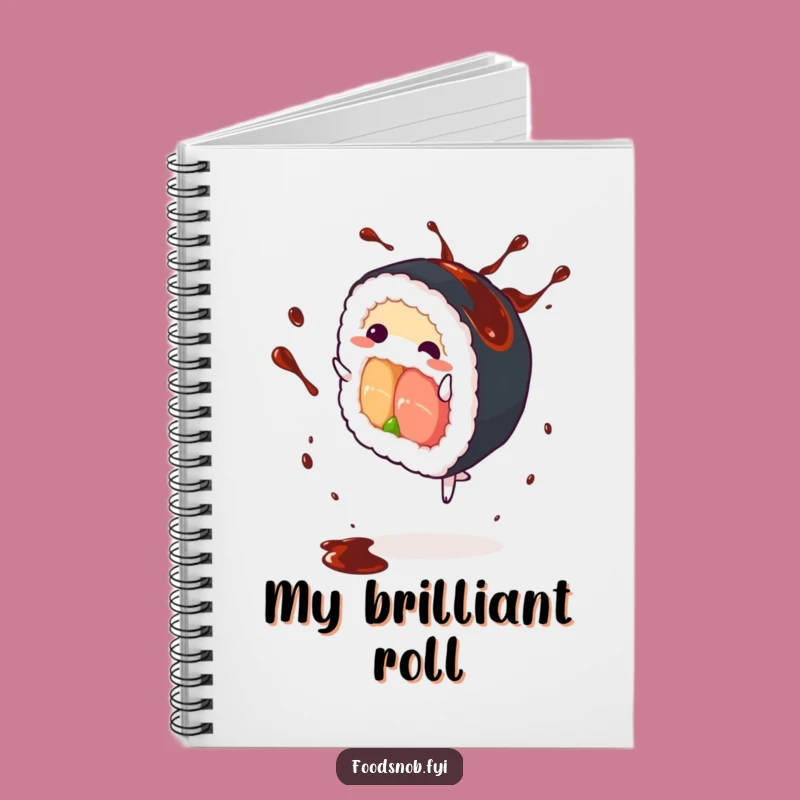 Funny Sushi Roll Cartwheel Notebook: Jot Down Ideas with Joyful Flair