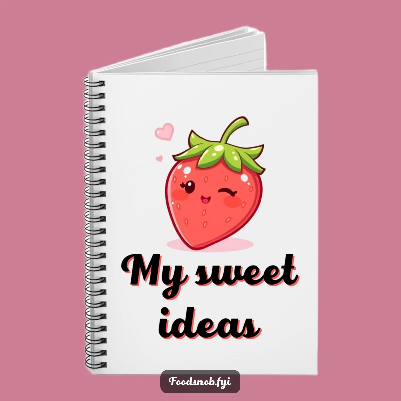 Funny Bubbly Strawberry Notebook: Jot Down Ideas with a Sweet Wink