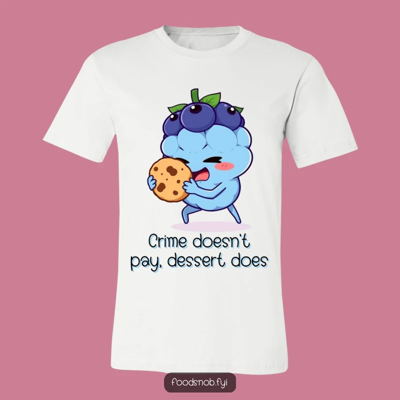 Funny Blueberry Cookie Thief T-Shirt: Wear the Hilarious Heist!
