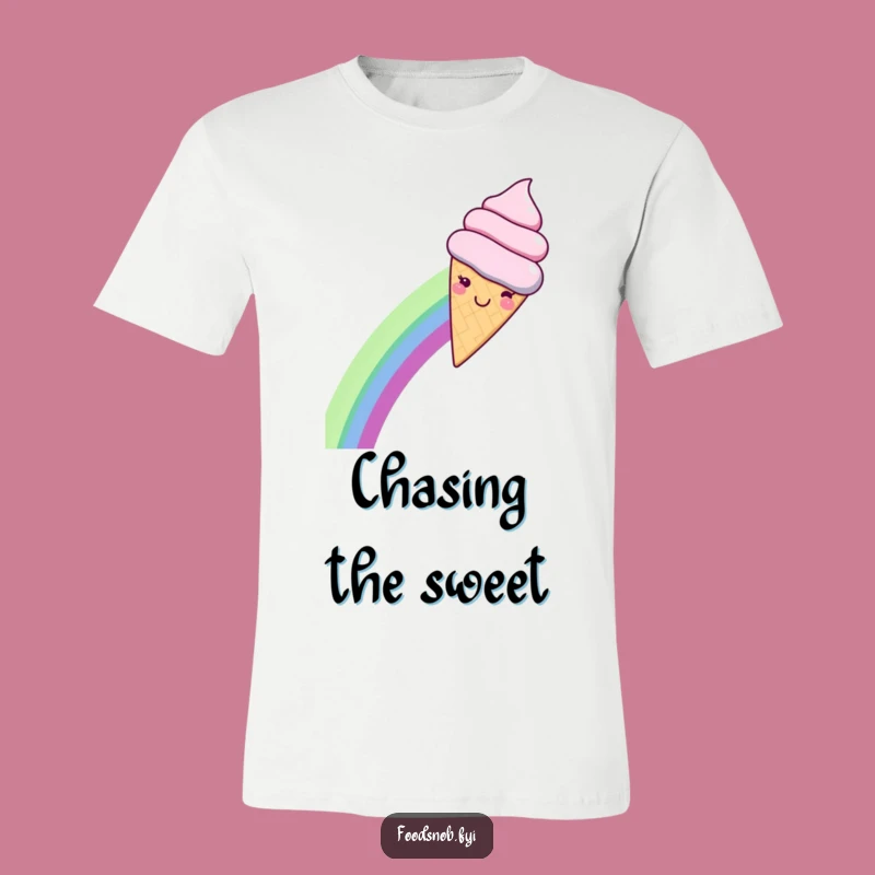 Funny Kawaii Ice Cream Rainbow Slide T-Shirt - Wear Your Sweetest Joy!