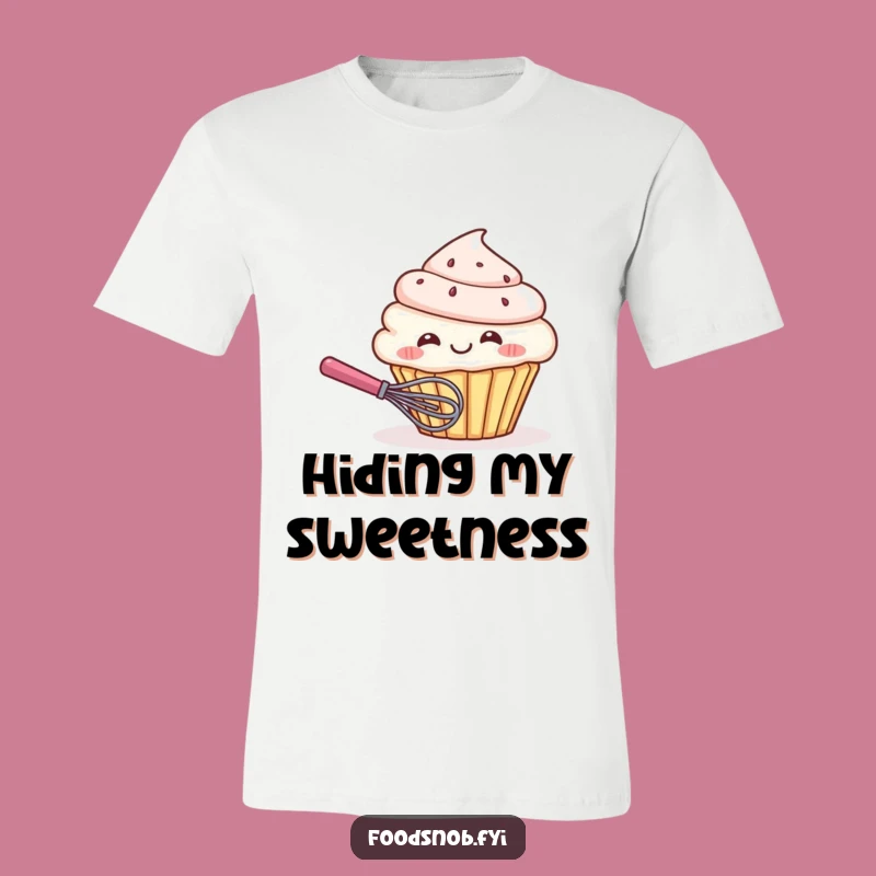 Funny Shy Cupcake Tee - Adorable Humor for Sweet Personalities!
