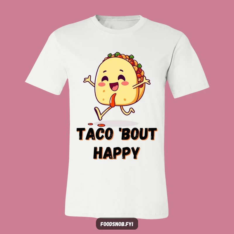 Funny Taco Skipping Salsa T-Shirt - Wear Your Joyful Foodie Spirit