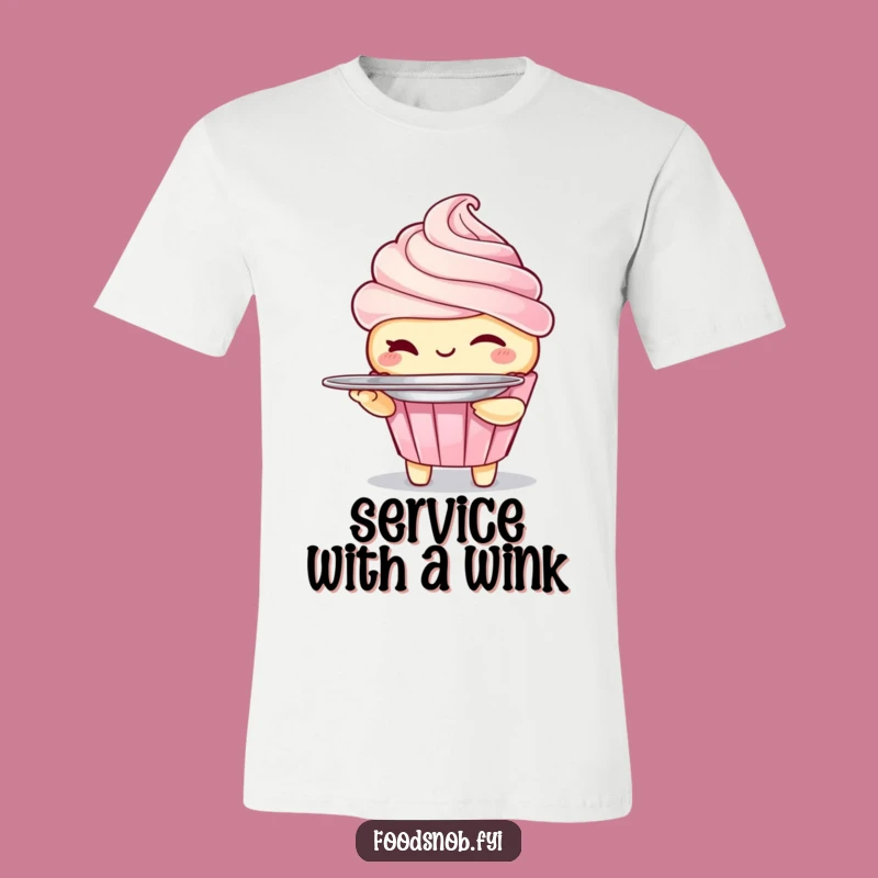Funny Winking Cupcake T-Shirt - Hilarious Dessert Tee for Sweeties