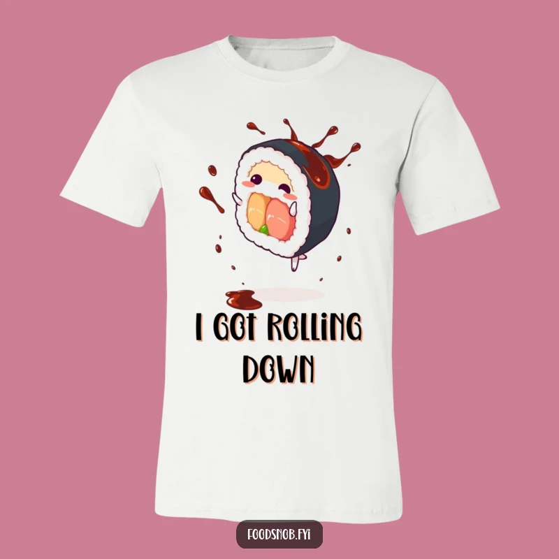 Funny Sushi Roll Cartwheel T-Shirt: Hilarious Foodie Apparel for Joyful Moments