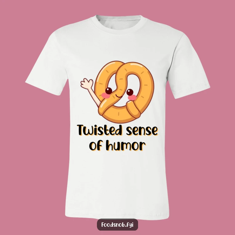 Funny Pretzel Wave T-Shirt - Cute Cartoon Pretzel Apparel, Perfect Gift