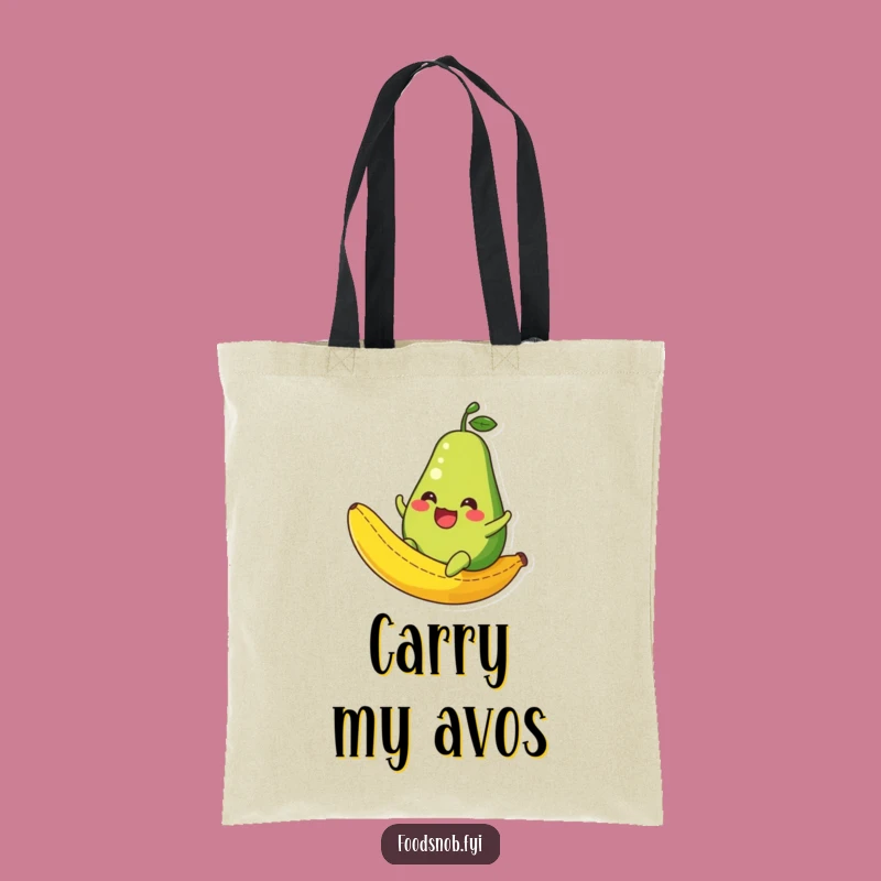 Funny Avocado Banana Peel Tote Bag: Carry Your Laughs in Style
