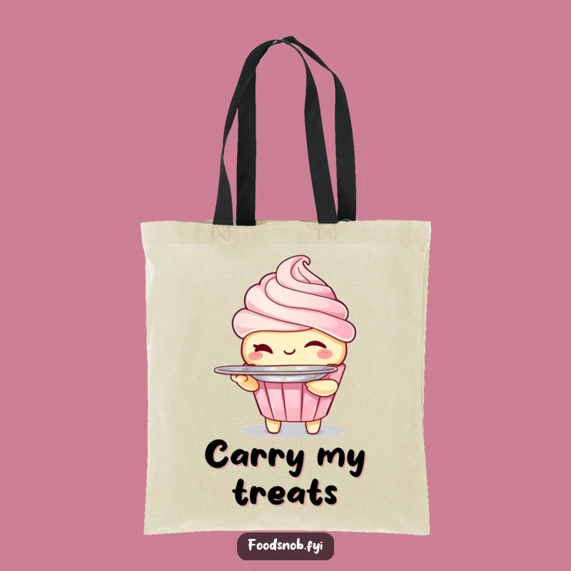 Funny Winking Cupcake Tote Bag - Carry Your Sweet Style