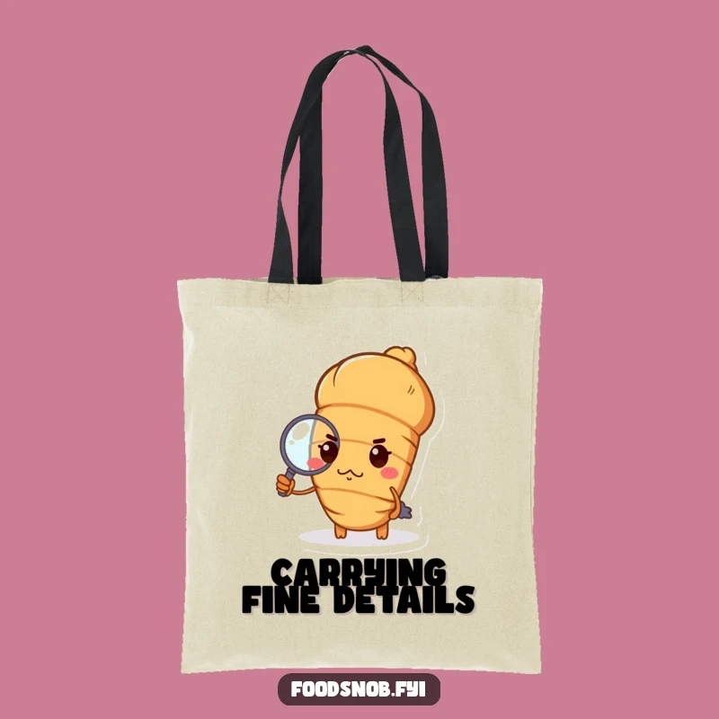 Funny Haughty Croissant Tote Bag: Chic Pastry Accessory & Gift