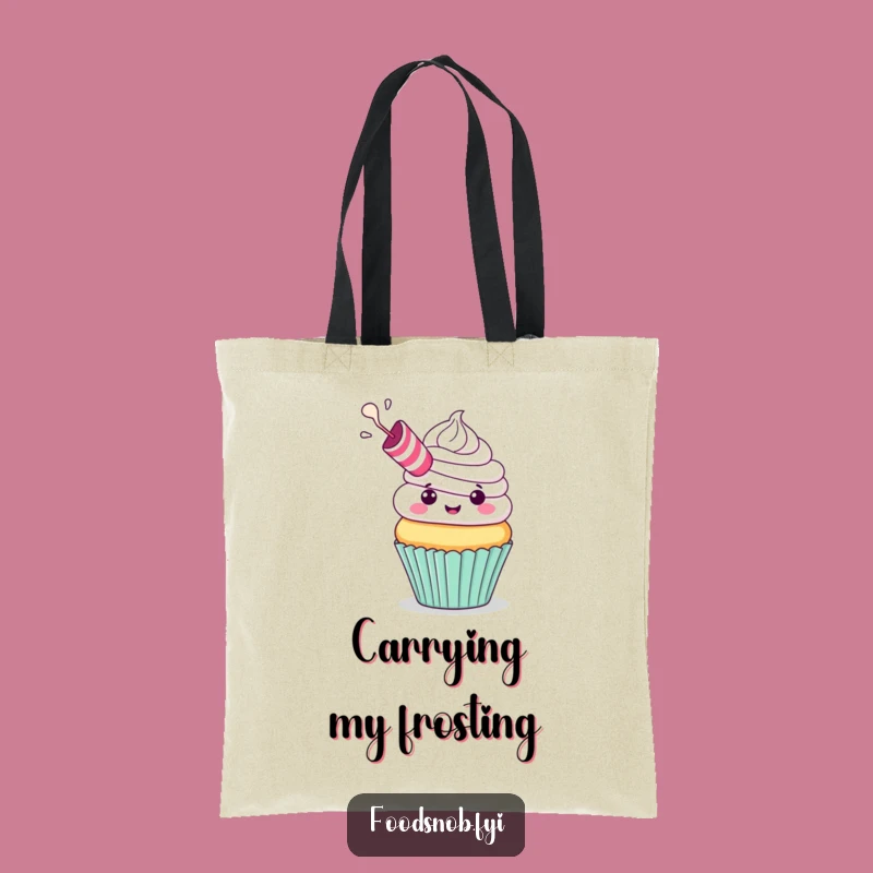Funny Cupcake Party Tote Bag: Carry Your Festivities with Frosting and Humorous Style