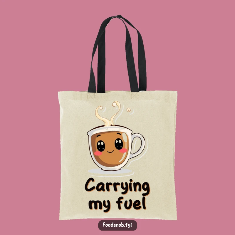 Funny Coffee Cup Steam Tote Bag - Carry Your Brew Companion!