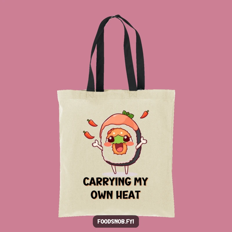 Funny Sushi Juggling Peppers Tote Bag - Carry Your Laughs in Style