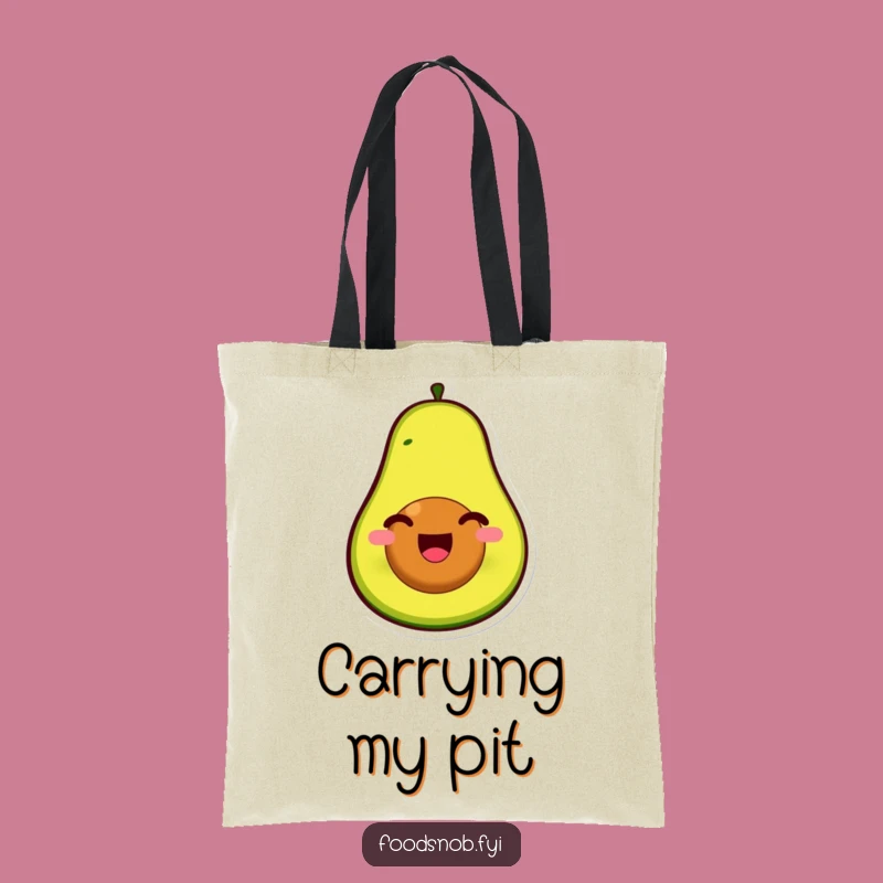 Funny Avocado Pit Face Tote Bag - Carry Your Essentials with Glee