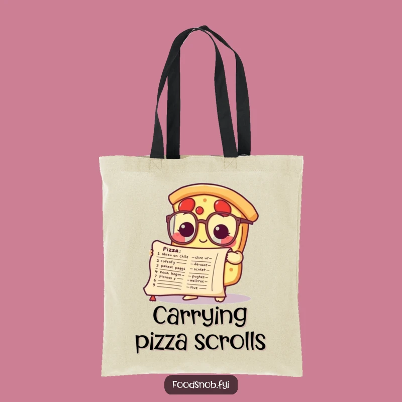 Funny Smart Pizza Tote Bag: Carry Your Knowledge (and Pizza!)