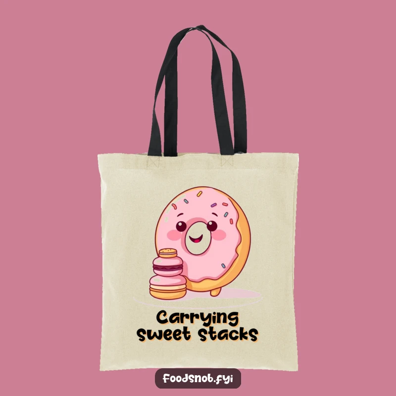 Funny Sweet Struggle Donut Tote Bag: Carry Your Sweet Aspirations!