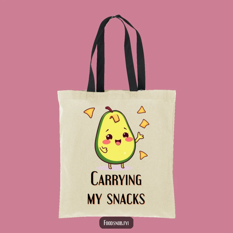 Funny Avocado Juggling Tote Bag: Happy Guac Accessory - Practical Gift