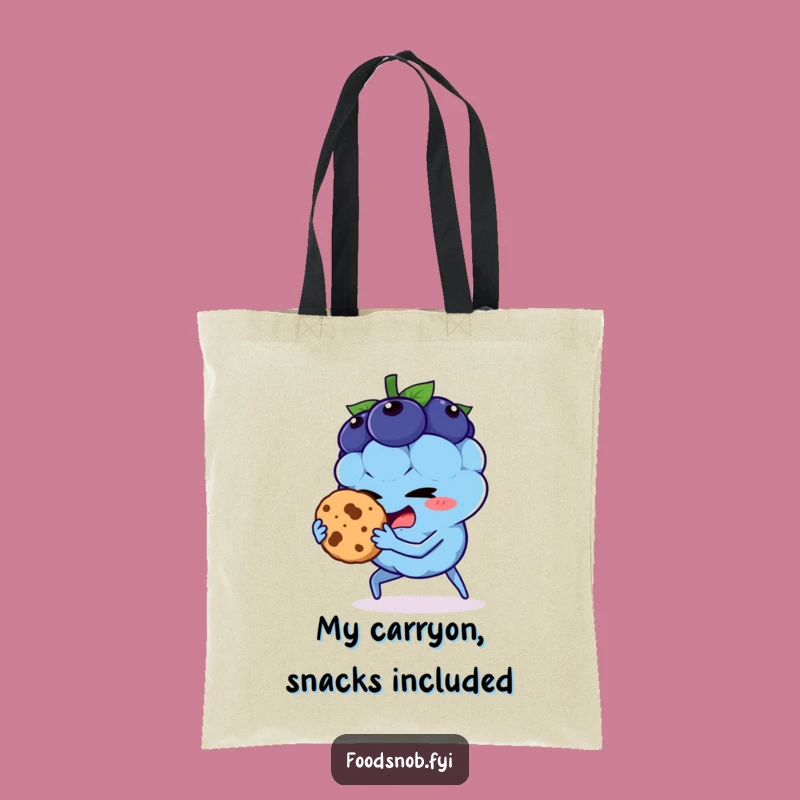 Funny Blueberry Cookie Heist Tote Bag: Carry Your Laughs in Style!