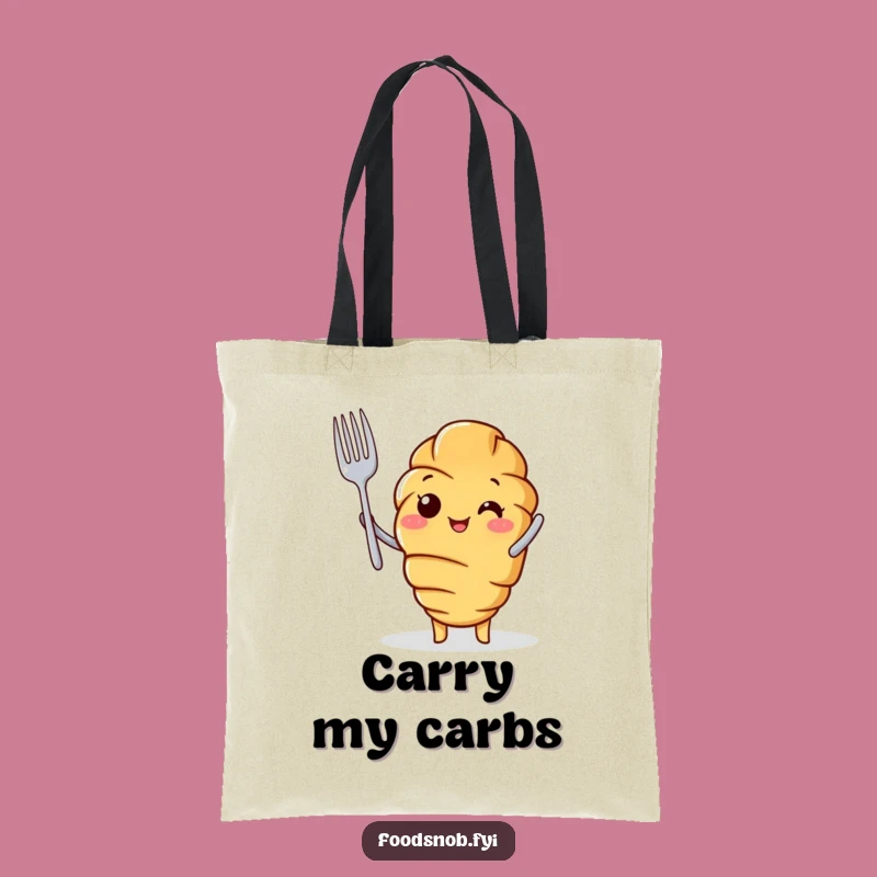 Funny Croissant Chef Tote Bag: Carry Your Baking Passion
