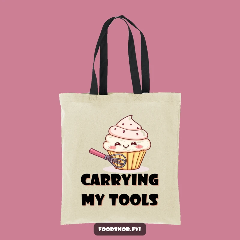 Funny Cupcake Hideaway Tote Bag - Carry Your Sweetness with Hilarious Style!
