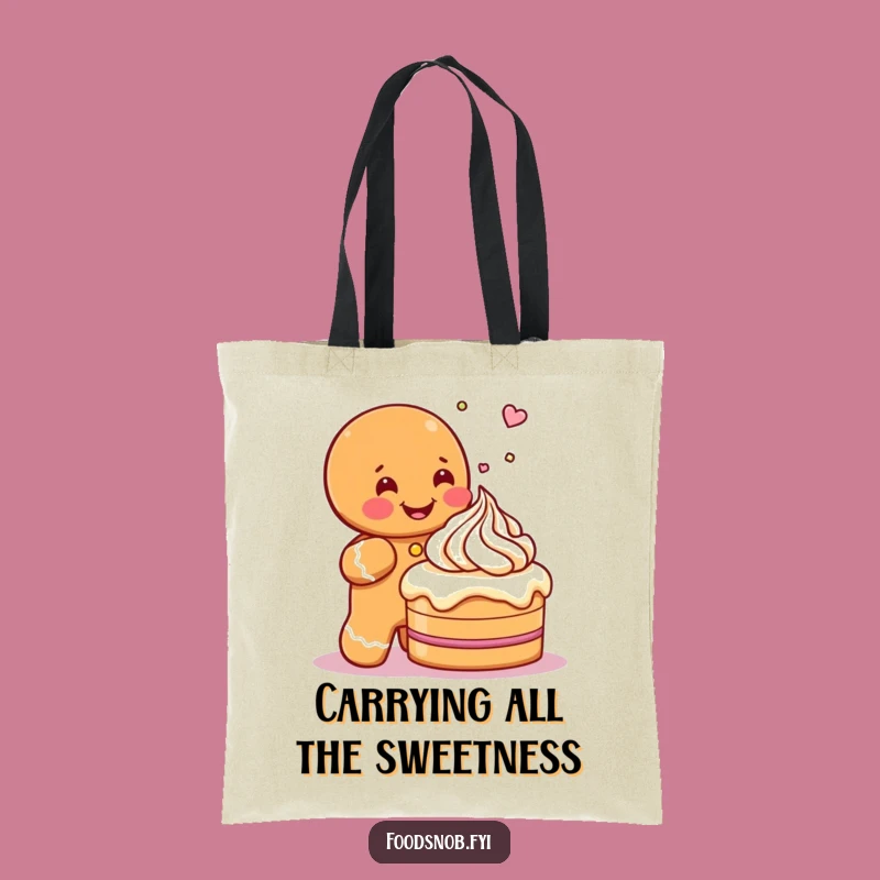 Funny Gingerbread Man Tote Bag - Carry Your Sweetness in Style