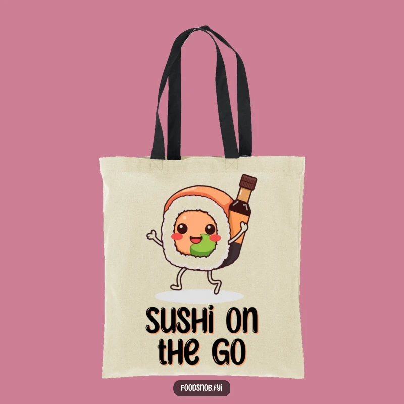 Funny Kawaii Sushi Tote Bag - Carry Your Goods with a Jig!