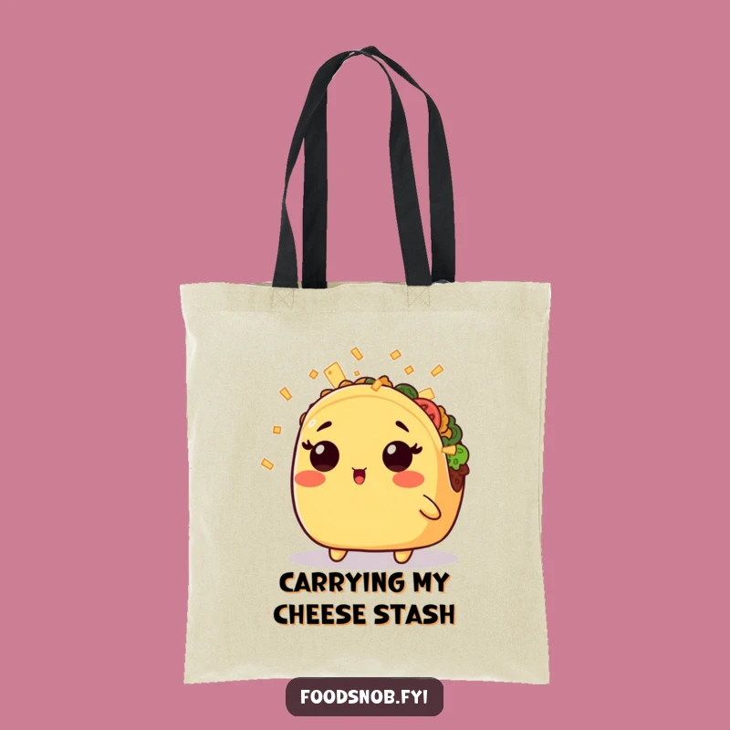 Funny Kawaii Taco Cheese Shower Tote Bag - Shop Hilariously & Stylishly!