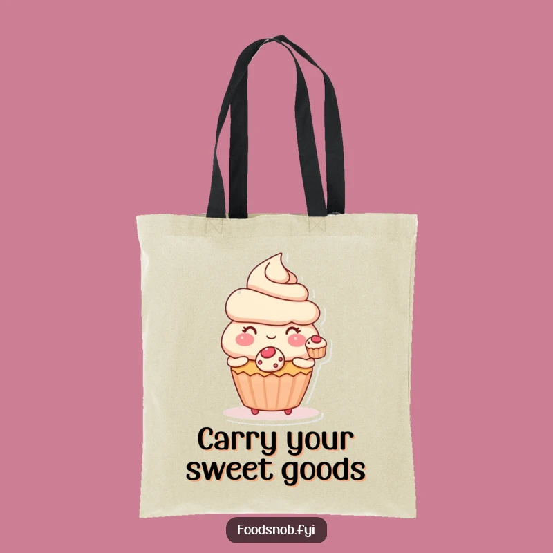 Funny Sweetheart Cupcake Tote Bag: Carry Kindness Everywhere!