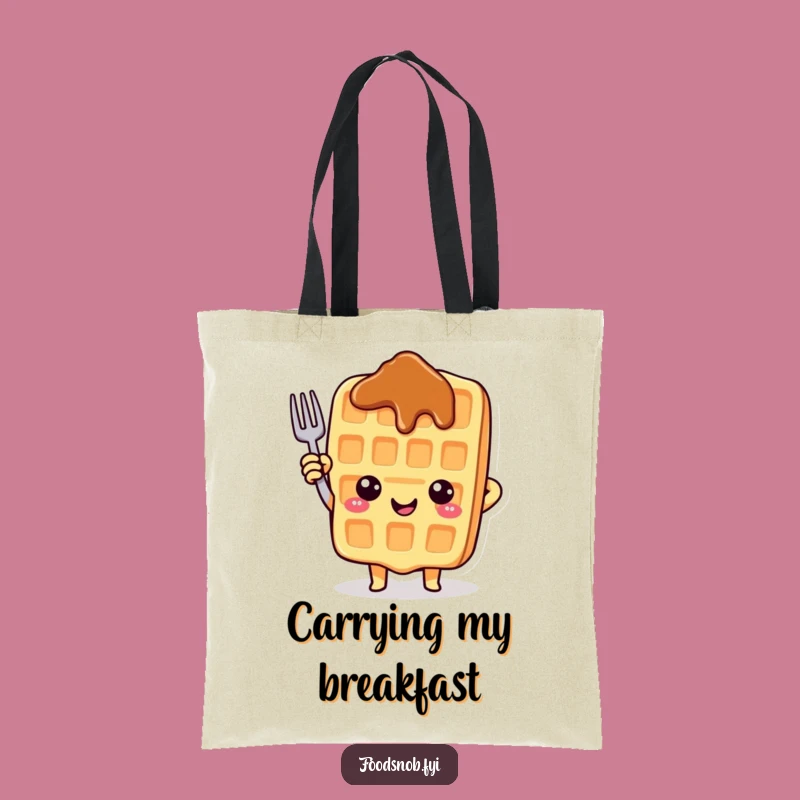 Funny Waffle Fork Tote Bag - Carry Your Day with Sweet Style