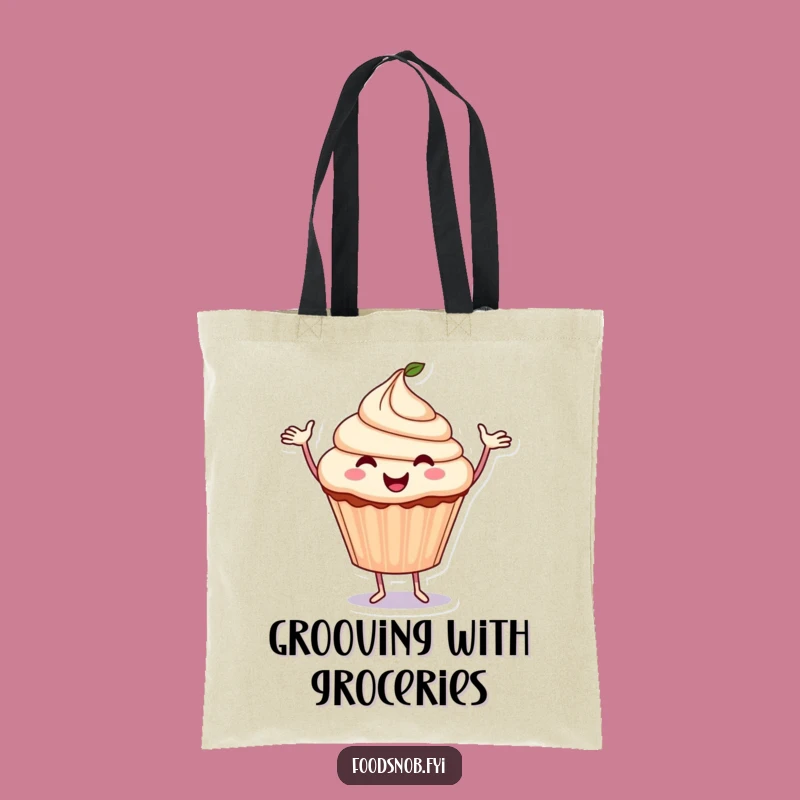 Funny Cupcake Dance Tote Bag: Joyful Treat Accessory - Practical Gift
